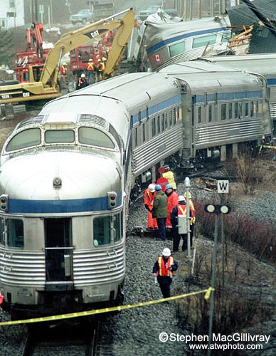 Train derailment investigation